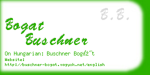 bogat buschner business card